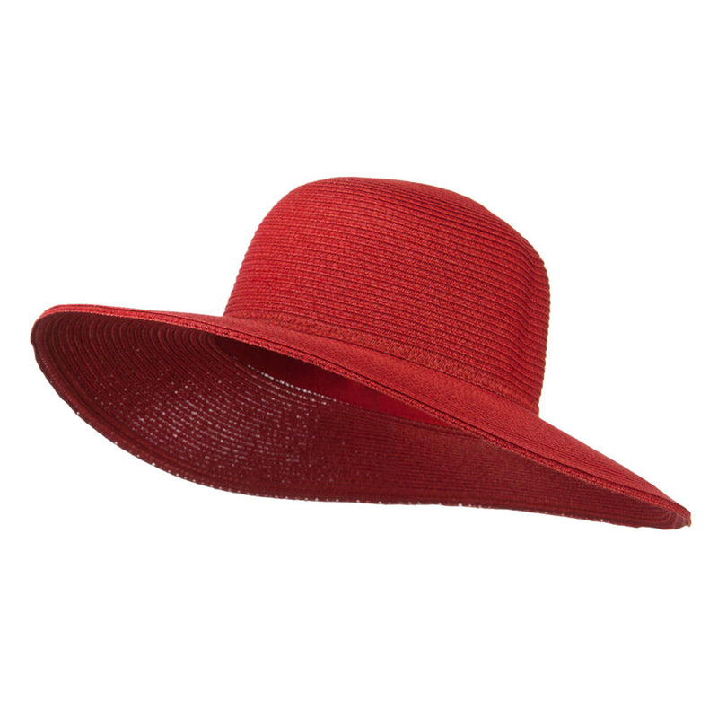 Paper Braid Flat Brim Self Tie Hat