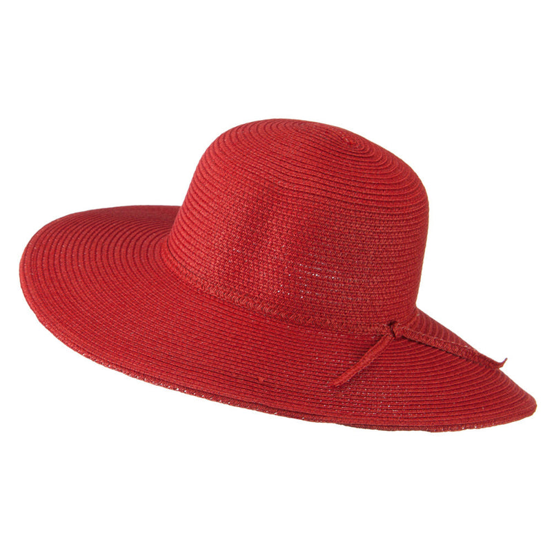 Paper Braid Flat Brim Self Tie Hat