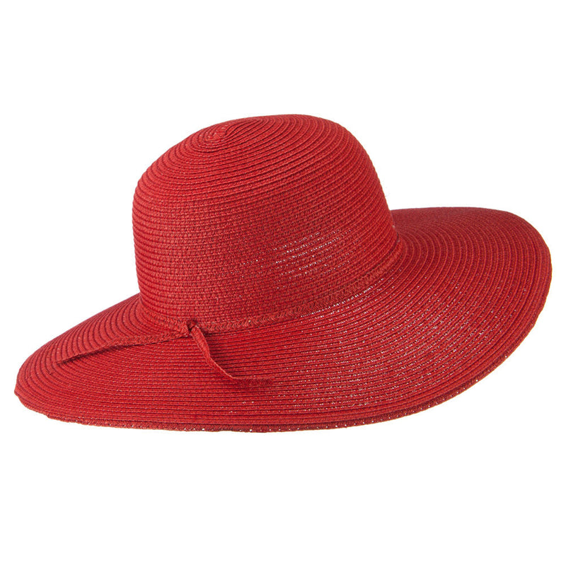 Paper Braid Flat Brim Self Tie Hat