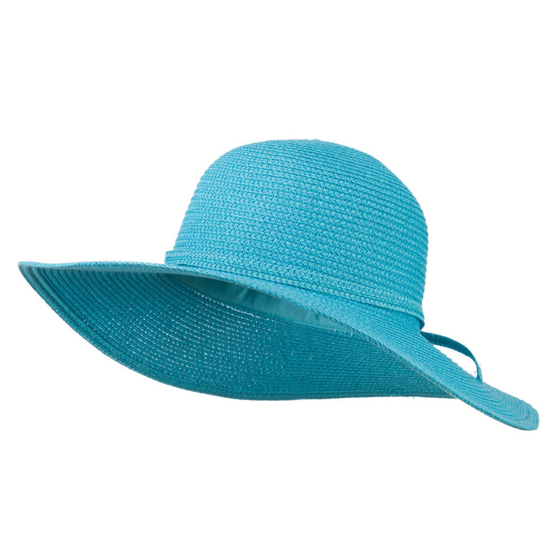 Paper Braid Flat Brim Self Tie Hat