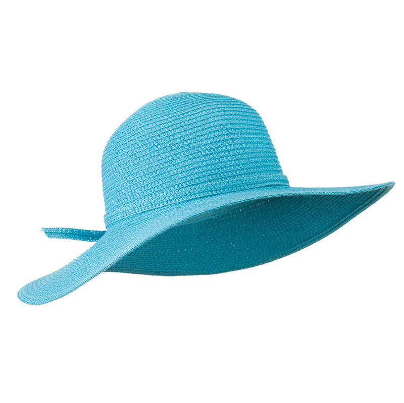 Paper Braid Flat Brim Self Tie Hat