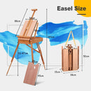 Tripod Folding French Wooden Easel with Sketch Box by LJGDeals