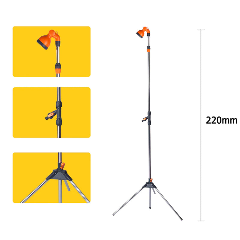 Camplux 8L Portable Gas Hot Water Heater w/ 4.3L Pump & Sink Sprayer & Shower Stand