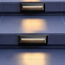 STA04 3+3W 3CCT 3000K/4000K/5000K 12V Low Voltage Cast Aluminum Rectangular Surface Mount LED Step or Deck Light