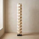 Stacked Alabaster Squares Floor Lamp