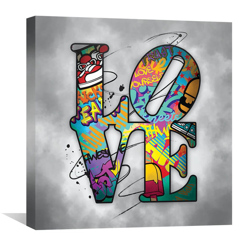 Stacked Love Canvas