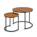 Set of 2 Modern Round Stacking Nesting Coffee Tables for Living Room by LJGDeals