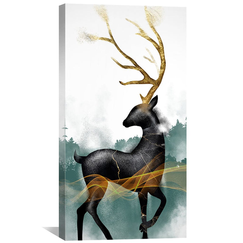 Stag of the Abstract Canvas