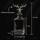 Gold Stag Deer Decanter by Jersey Art Glass