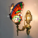 GobekUsa Butterfly Stained Glass Wall Sconces for Home Living Room Bedroom Lighting