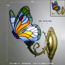 GobekUsa Butterfly Stained Glass Wall Sconces for Home Living Room Bedroom Lighting