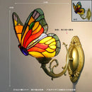 GobekUsa Butterfly Stained Glass Wall Sconces for Home Living Room Bedroom Lighting
