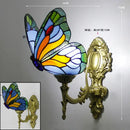 GobekUsa Butterfly Stained Glass Wall Sconces for Home Living Room Bedroom Lighting