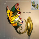 GobekUsa Butterfly Stained Glass Wall Sconces for Home Living Room Bedroom Lighting