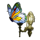GobekUsa Butterfly Stained Glass Wall Sconces for Home Living Room Bedroom Lighting