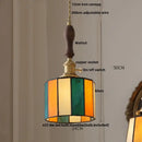 GobekUsa Cube LED Pendant Lamp Walnut Wood Glass Hanging Lights for Restaurant and Bedroom