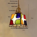 GobekUsa Cube LED Pendant Lamp Walnut Wood Glass Hanging Lights for Restaurant and Bedroom