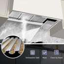 54" Range Hood Insert, 1200 CFM Stainless Steel Ducted Vent Hood Insert with Dimmable LED Lights - NX-19IS-54