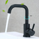 GobekUsa 304 Stainless Steel Rotating Bathroom Sink Faucet