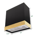 Akicon 30" Stainless Steel Wall Mount Range Hood with 600 CFM Vent Hood - AK-HS30HD-JB