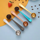 Stainless steel coffee spoon and sealing clip set kitchen accessory by Decorbites