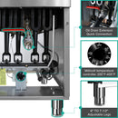 Stainless Steel Commercial 90K BTU 3-Burner Gas Liquid Propane Deep Fryer (SAK89517)