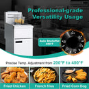 Stainless Steel Commercial 90K BTU 3-Burner Gas Liquid Propane Deep Fryer (SAK89517)