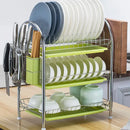 GobekUsa 3-Tier Kitchen Drying Rack & Dish Organizer Shelf with Drain Board