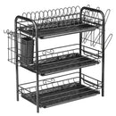 GobekUsa 3-Tier Kitchen Drying Rack & Dish Organizer Shelf with Drain Board