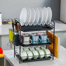 GobekUsa 3-Tier Kitchen Drying Rack & Dish Organizer Shelf with Drain Board