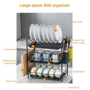 GobekUsa 3-Tier Kitchen Drying Rack & Dish Organizer Shelf with Drain Board