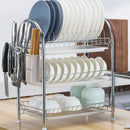 GobekUsa 3-Tier Kitchen Drying Rack & Dish Organizer Shelf with Drain Board