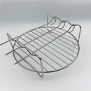 Stainless steel double layer air fryer rack kitchen bbq holder by Decorbites