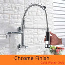 GobekUsa Dual Spouts Kitchen Faucet with Handheld Shower - Wall Mounted Dual Spouts