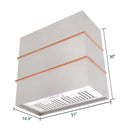 Akicon 30" Stainless Steel Wall Mount Range Hood with 600 CFM Vent Hood - AK-HS30HC-BS