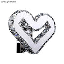 GobekUsa Stainless-Steel LED Heart Sconce - Modern Clear Crystal Wall Lamp in Warm/White Light