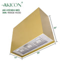 Akicon 36" Stainless Steel Wall Mount Range Hood Modern Box with 600 CFM Vent Hood - AK-HS36H
