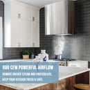 Akicon 36" Stainless Steel Wall Mount Range Hood Modern Box with 600 CFM Vent Hood - AK-HS36H