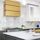 Akicon 36" Stainless Steel Wall Mount Range Hood, 3 Stacks Modern Box with 600 CFM Vent Motor- AK-HS36L