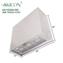 Akicon 36" Stainless Steel Wall Mount Range Hood Modern Box with 600 CFM Vent Hood - AK-HS36H
