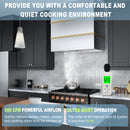 Akicon 30" Stainless Steel Wall Mount Range Hood with 600 CFM Vent Hood - AK-HS30HC