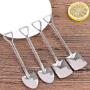 Stainless steel shovel teaspoons set for dining room 4-piece by Decorbites
