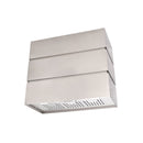Akicon 36" Stainless Steel Wall Mount Range Hood, 3 Stacks Modern Box with 600 CFM Vent Motor- AK-HS36L