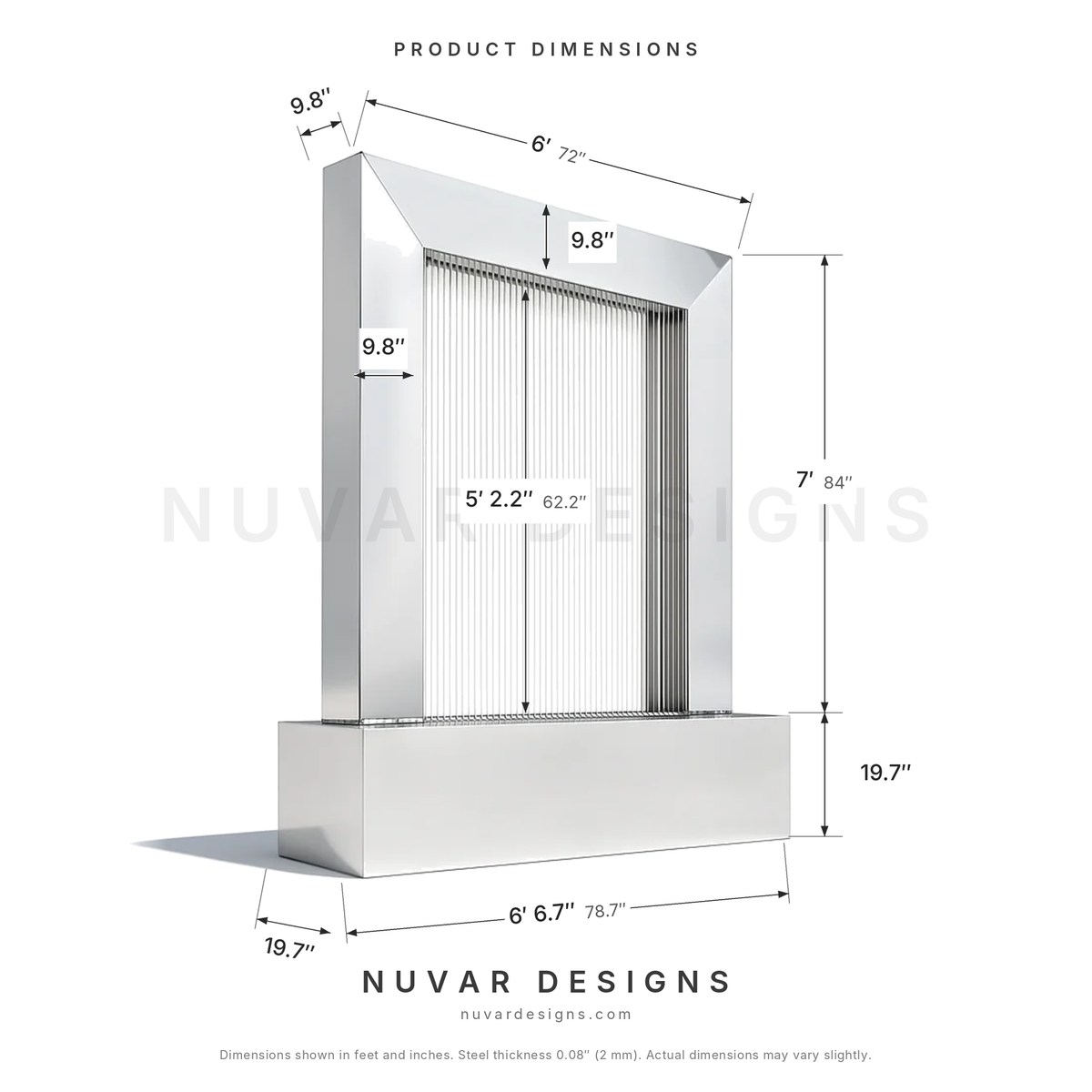 Serenity Frame Rain Curtain Fountain, photo 8 of 28