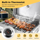 Stainless Steel Propane Grill with Lid for Outdoor Camping Tailgating Picnic Party-Silver by LJGDeals