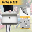 Stainless Steel Propane Grill with Lid for Outdoor Camping Tailgating Picnic Party-Silver by LJGDeals