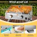 Stainless Steel Propane Grill with Lid for Outdoor Camping Tailgating Picnic Party-Silver by LJGDeals