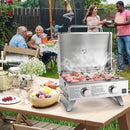 Stainless Steel Propane Grill with Lid for Outdoor Camping Tailgating Picnic Party-Silver by LJGDeals