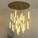Stalactite Waterfall Linear Alabaster Chandelier