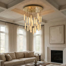 Stalactite Waterfall Linear Alabaster Chandelier